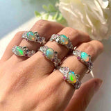 Load image into Gallery viewer, Silver Ethiopian Opal Ring